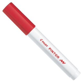 Pilot Pigment-Marker Pintor – Rundspitze 0,9-1,5 mm – Rot – Deckend