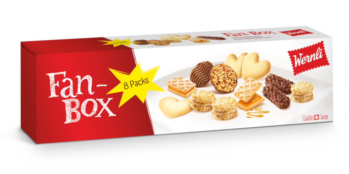 Wernli Fanbox Guetzli – Schokolade & Haselnuss – 900 g