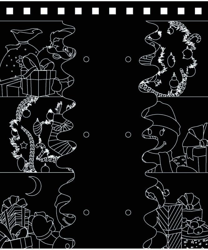 URSUS Kratzel-Adventskalender – weihnachtliche Motive – 16,5 × 21 cm – 24-teilig – inkl. Bambus-Stick