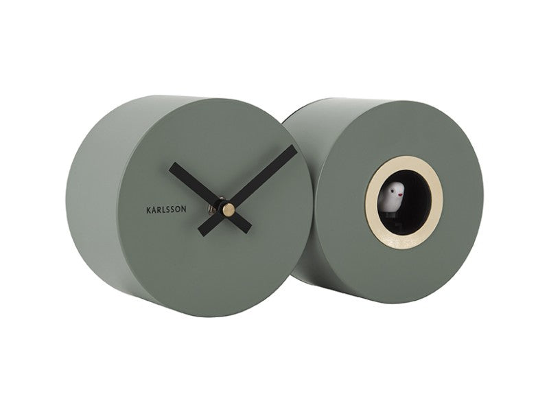 Karlsson Wanduhr Kuckuck Grün matt – Quarzuhr