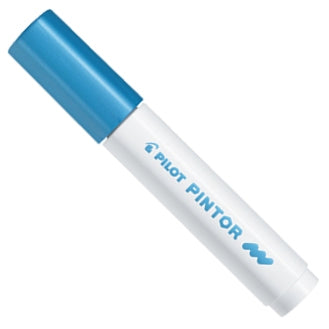 Pilot Pigment-Marker Pintor – Rundspitze 1,5-2,2 mm – Blau Metallic – Für dunkle Oberflächen geeignet