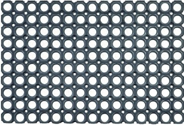 Puag Astra Fussmatte Quadro – 60 × 80 cm, 2,1 cm, schwarz, Aussenbereich