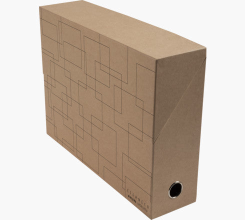Exacompta Archivschachtel A4 – mit Griffloch, mit verstärktem Klappdeckel, 330 × 250 × 90 mm, braun, Karton