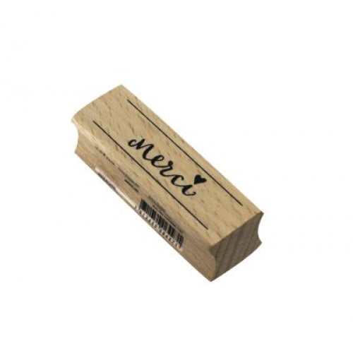 Artoz Motivstempel – Merci – Holz (Buche) – 60 × 20 × 19 mm