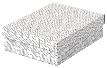 Esselte Archivschachtel A4 – 265 × 100 × 360 mm, weiss, Karton, 3er Pack