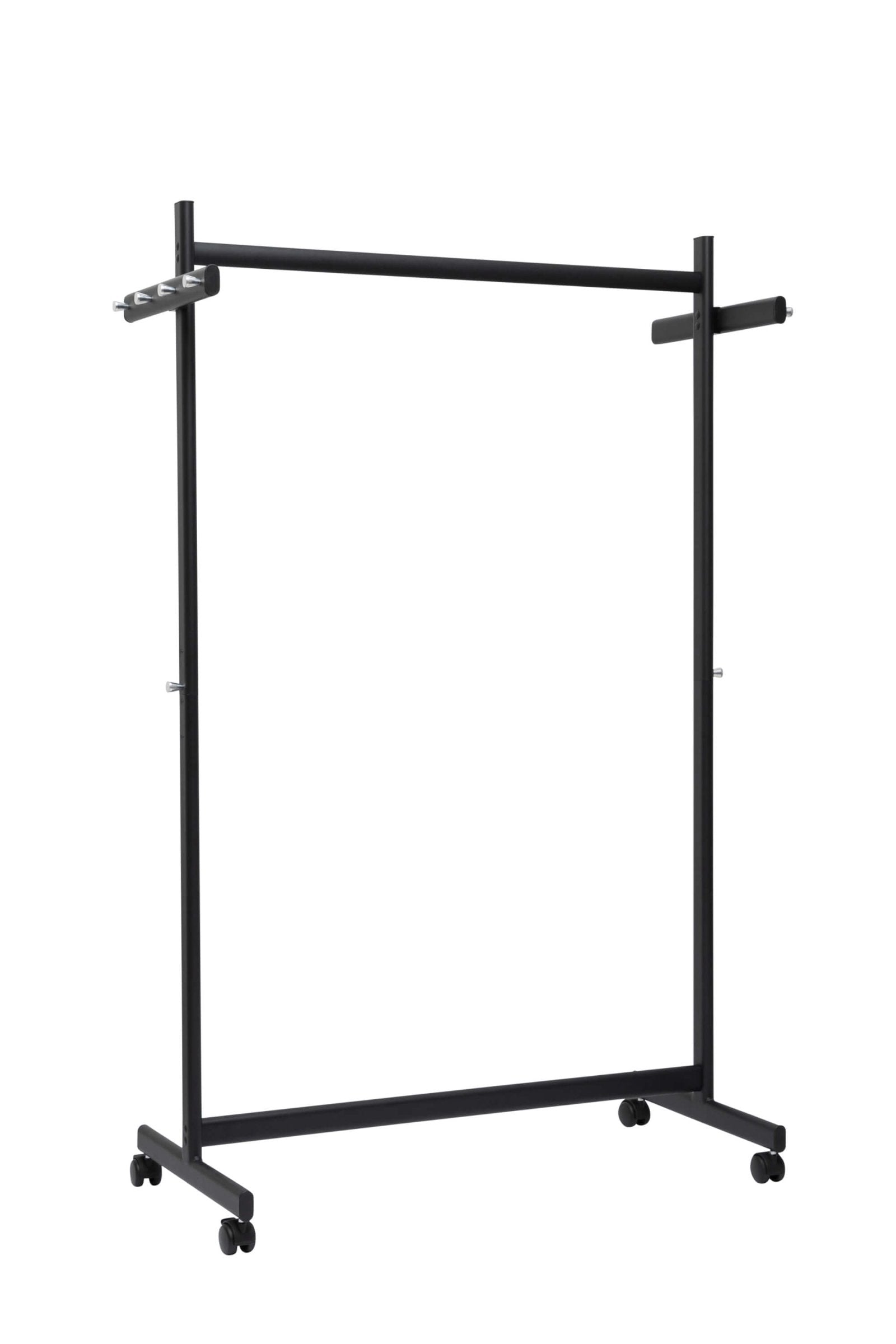 MAUL Garderobenständer Samba – Metall, Schwarz, 172,5 cm, 10 Haken, mit Rollen