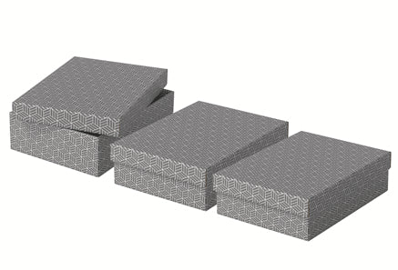 Esselte Archivschachtel A4 – mit Deckel, 265 × 100 × 360 mm, grau, Karton, 3er Pack