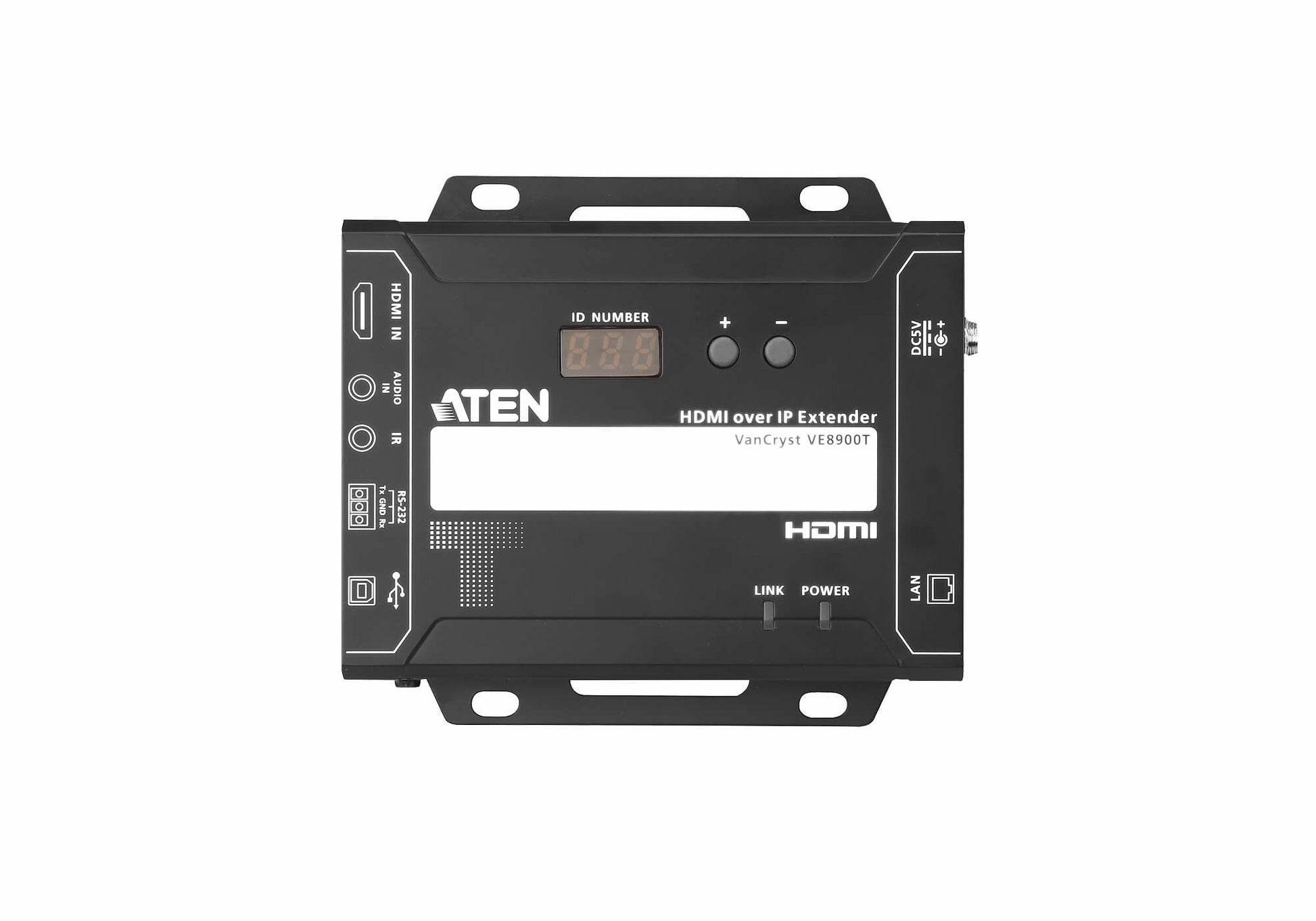 ATEN VE8900T – HDMI Sender (TX), über IP, 1× HDMI Eingang, 1× RJ‑45 Ausgang, 4K, 100 m, Skalierer, RS‑232/IR, HDCP