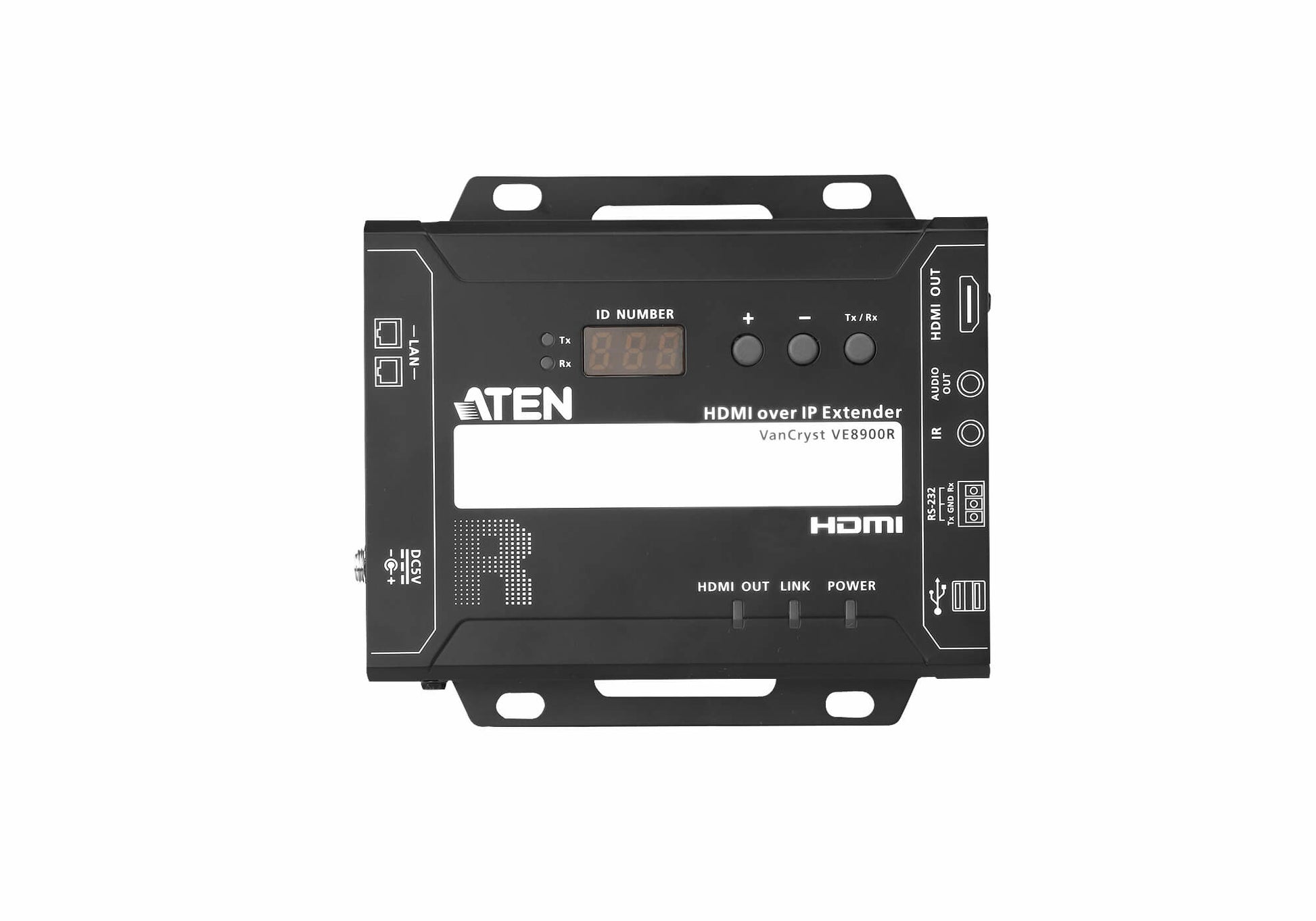 ATEN VE8900R – HDMI over IP Empfänger, 1× HDMI Out, 1080p, 100 m, Scaler, HDCP, RS-232/IR, Schwarz