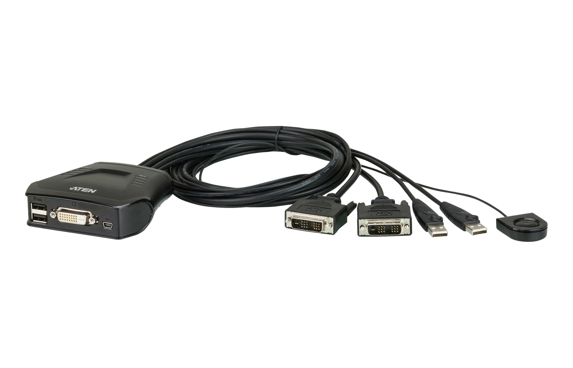 ATEN CS22D – KVM-Switch 2×1, DVI-D/USB A, WUXGA (1920 × 1200)