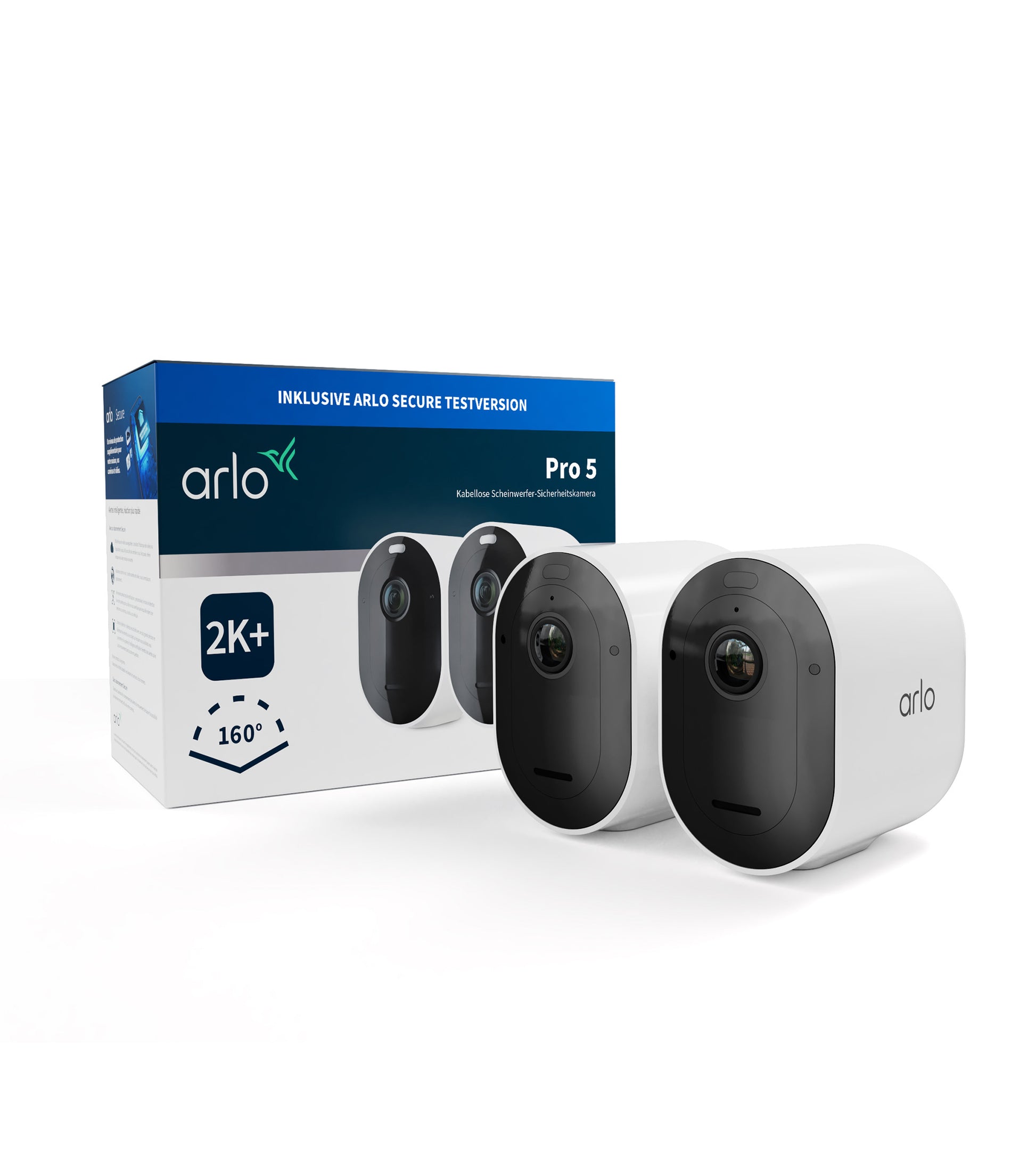 Arlo Pro5 Überwachungskamera – 2K, 2er-Set