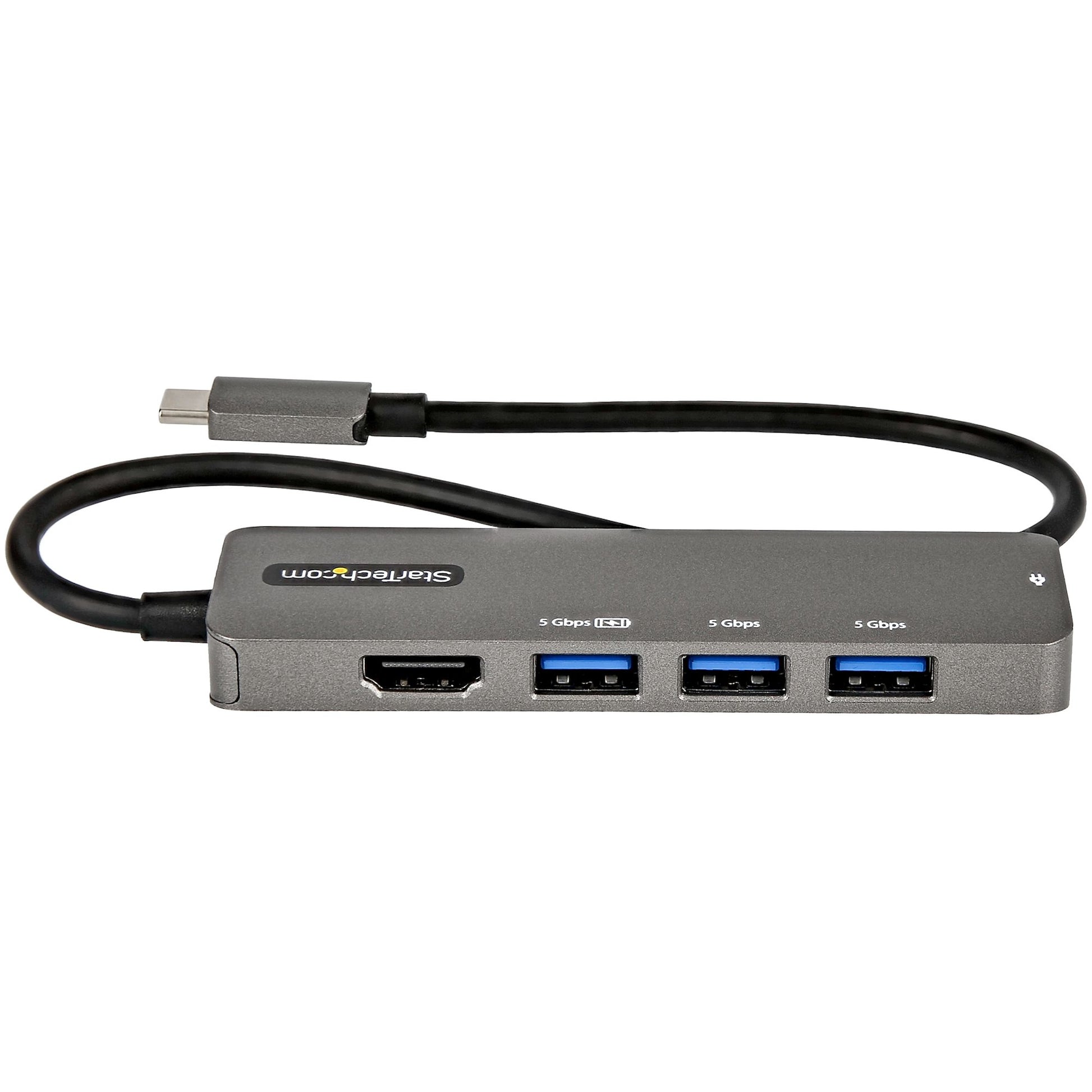 StarTech.com Multiport-Adapter – USB-C, HDMI, 3× USB-A, 100 W PD, GbE, für Windows/Mac/ChromeOS