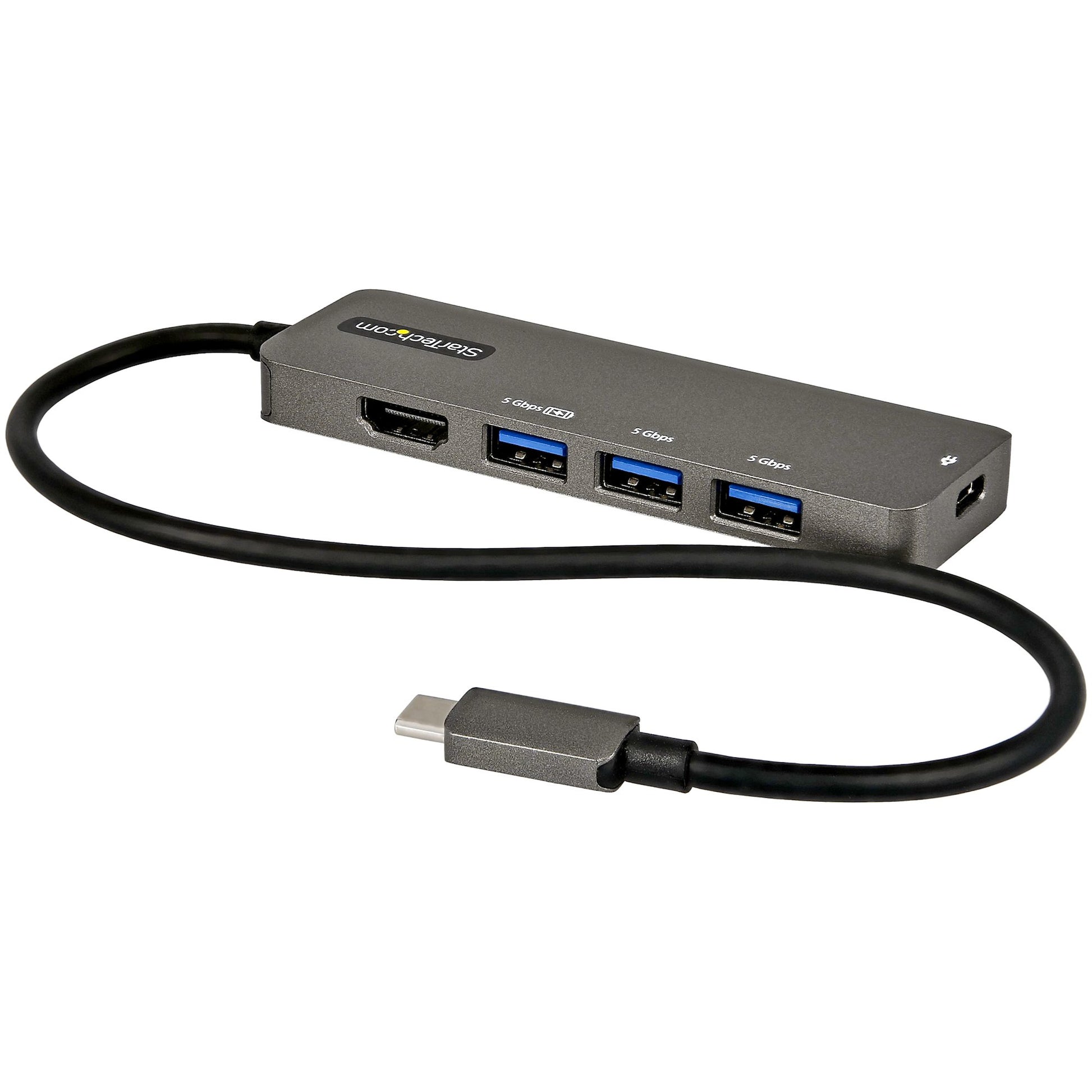 StarTech.com Multiport-Adapter – USB-C, HDMI, 3× USB-A, 100 W PD, GbE, für Windows/Mac/ChromeOS