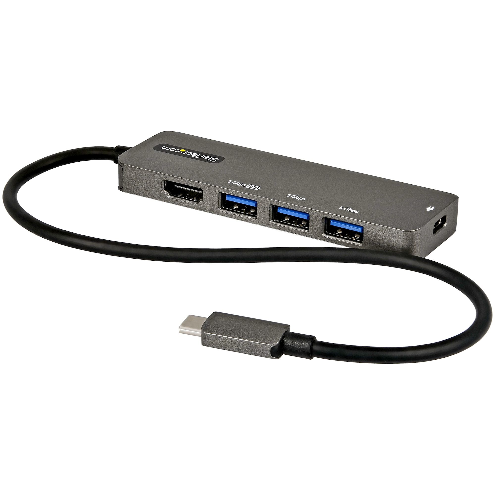 StarTech.com Multiport-Adapter – USB-C, HDMI, 3× USB-A, 100 W PD, GbE, für Windows/Mac/ChromeOS