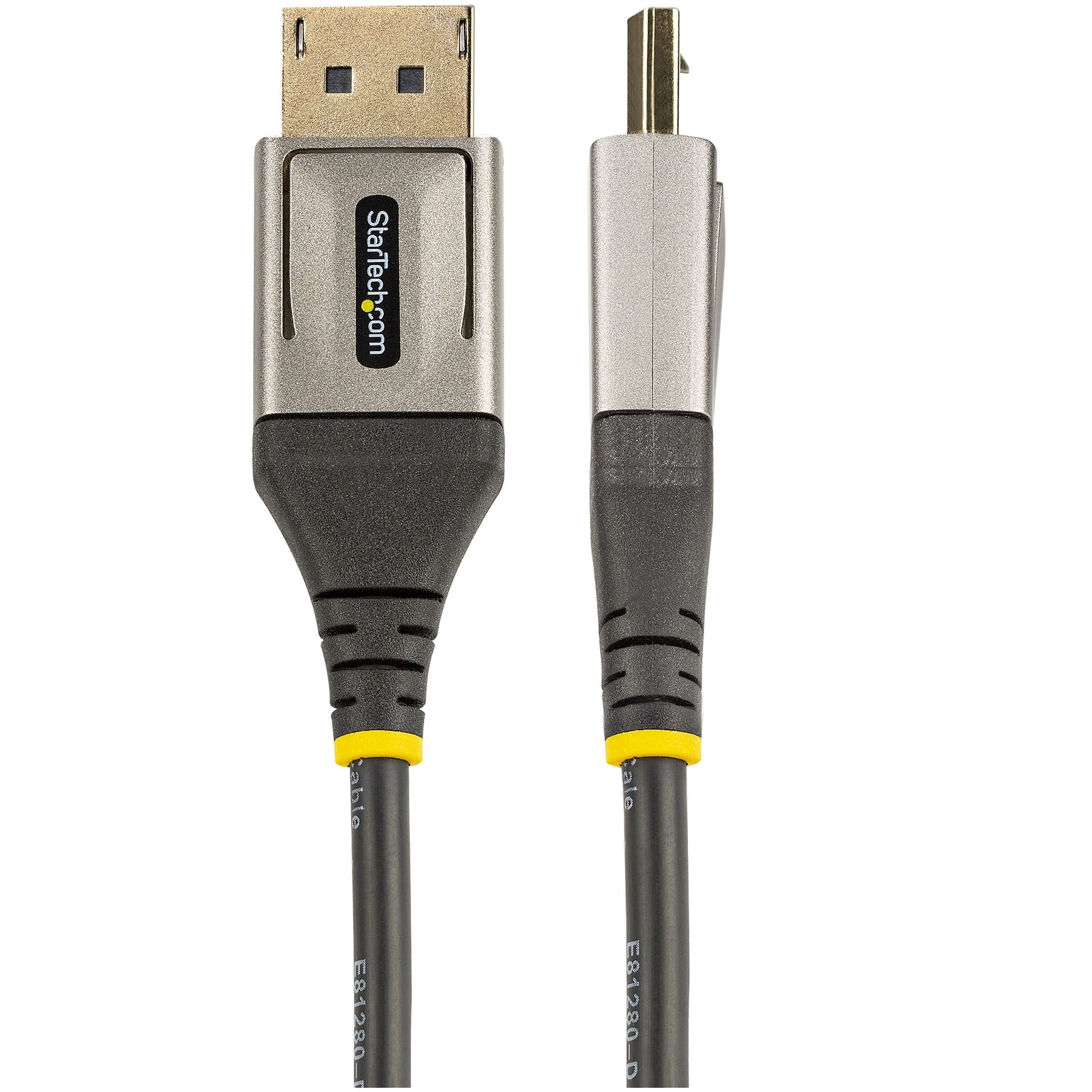StarTech.com DisplayPort Kabel DP 1.4 8K 60 Hz – 2 m – HDR, verriegelbar – Grau/Schwarz
