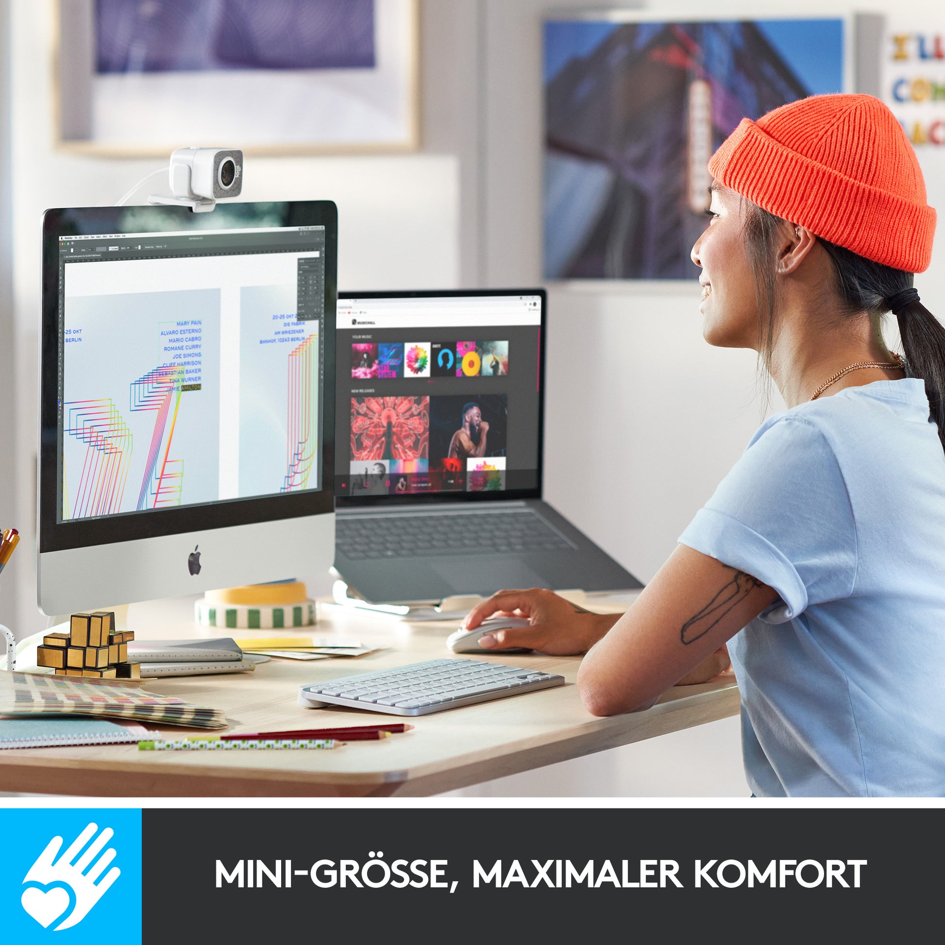 Logitech MX Keys Mini – Tastatur, kabellos (Bluetooth), beleuchtet – für macOS
