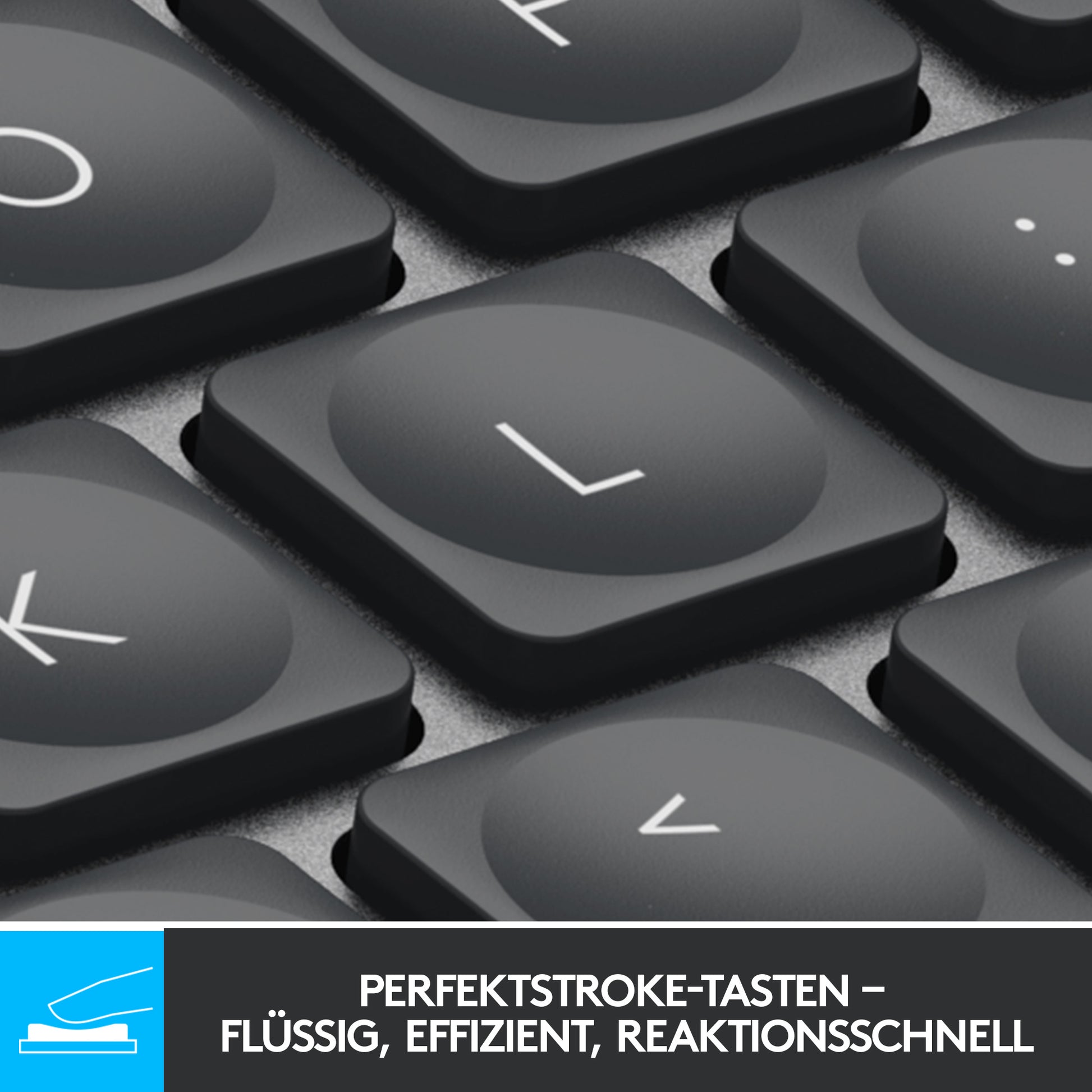 Logitech MX Keys Mini – Tastatur, kabellos (Bluetooth), DE-Layout (DE), Dunkelgrau