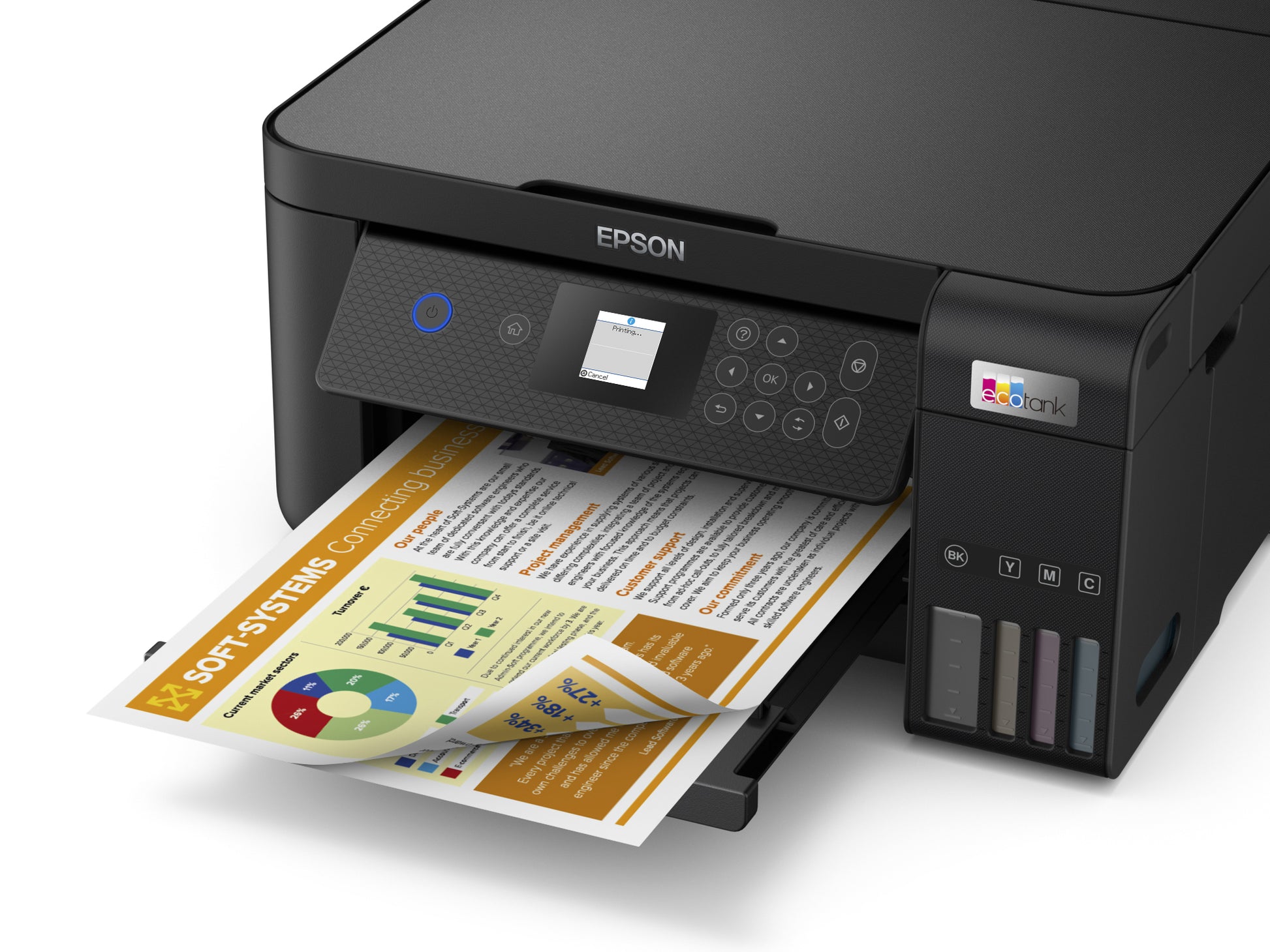 Epson EcoTank ET-2851 – Farbtintenstrahl-Multifunktionsdrucker, A4, 3-in-1, Duplex, WLAN, AirPrint