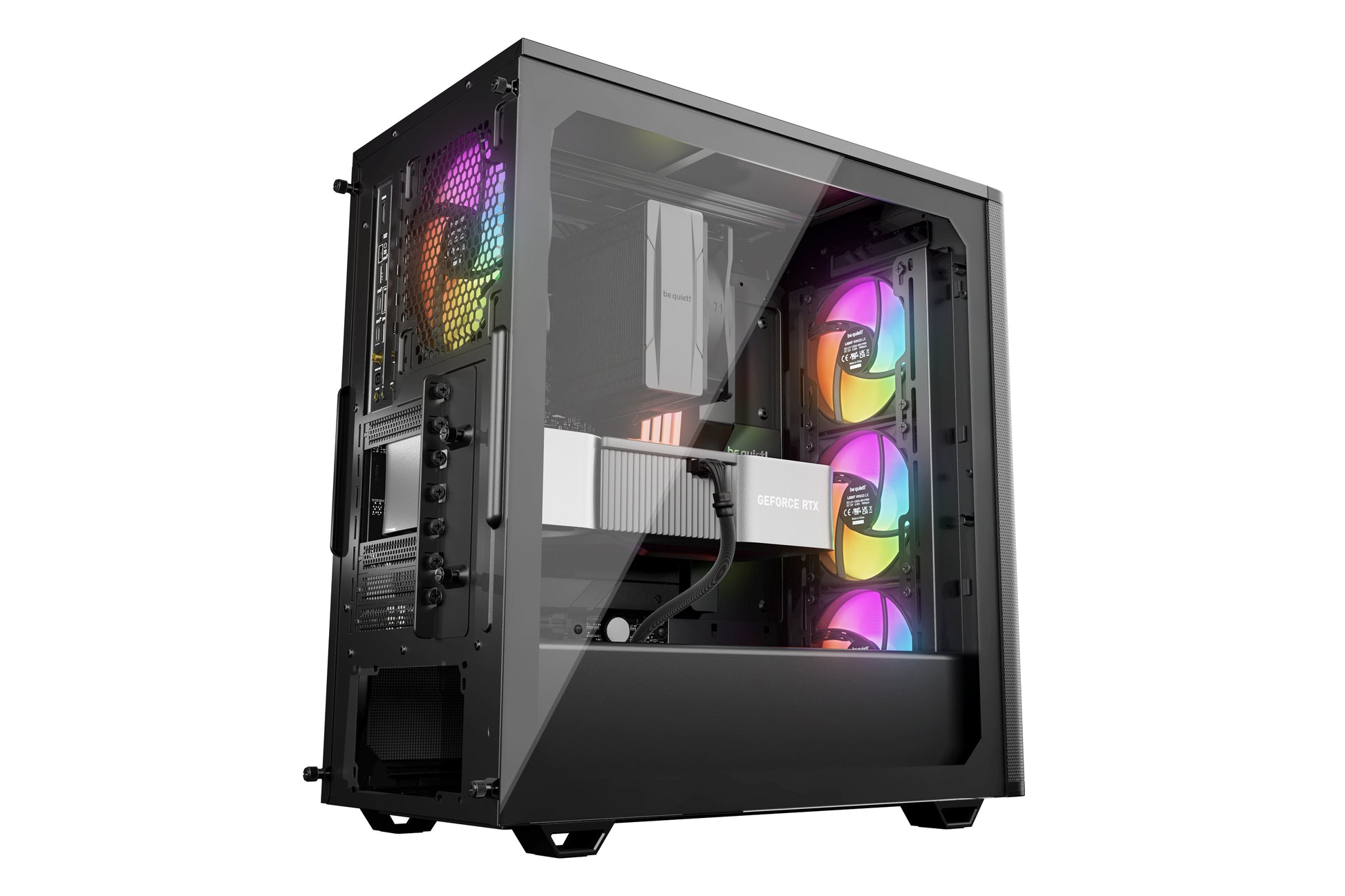 be quiet! be quiet Pure Base 501 LX – Midi-Tower – Schwarz, ATX, Seitenfenster (Glas), 3×120 mm vorne, 1×140 mm hinten
