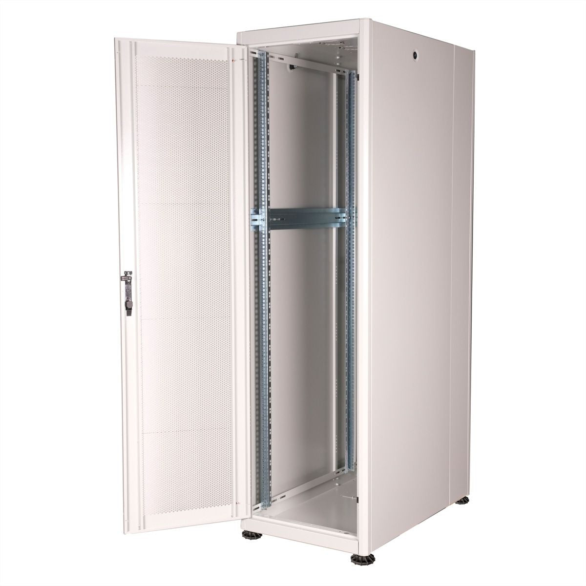 ROLINE Basic – 19" Netzwerkschrank 42U, IP20, abschliessbar, 600 × 1000 × 2010 mm, lichtgrau, Stahl