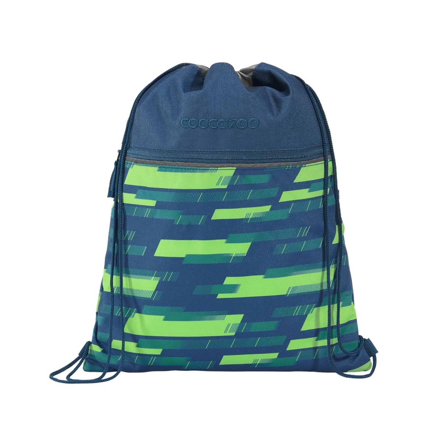 Coocazoo Sportbeutel – 10 l, Motiv Lime Stripe, wasserabweisend, 34 × 43 cm