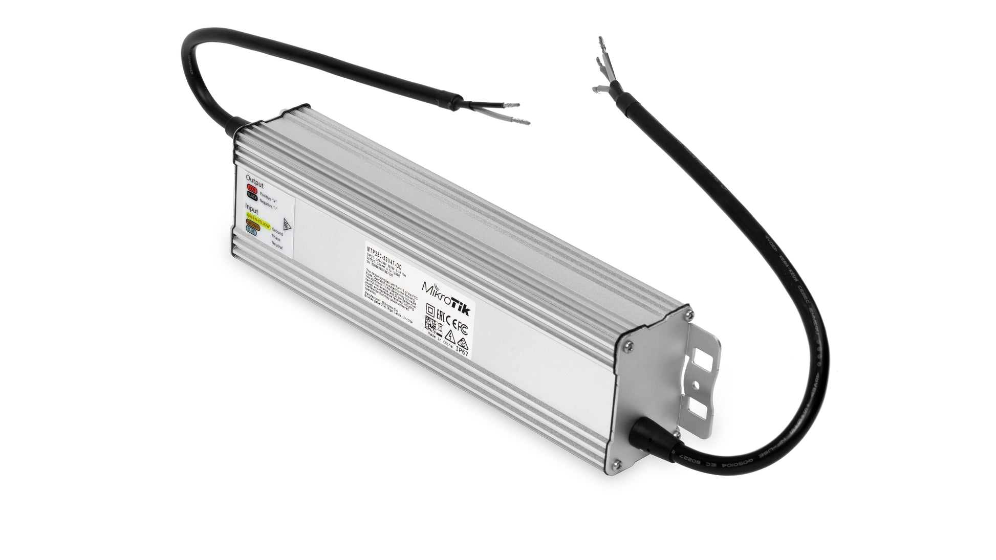 Mikrotik MTP250-53V47-OD Outdoor-Netzteil 250 W – 26 V Ausgang, IP67, 100–240 V Eingang – Zink