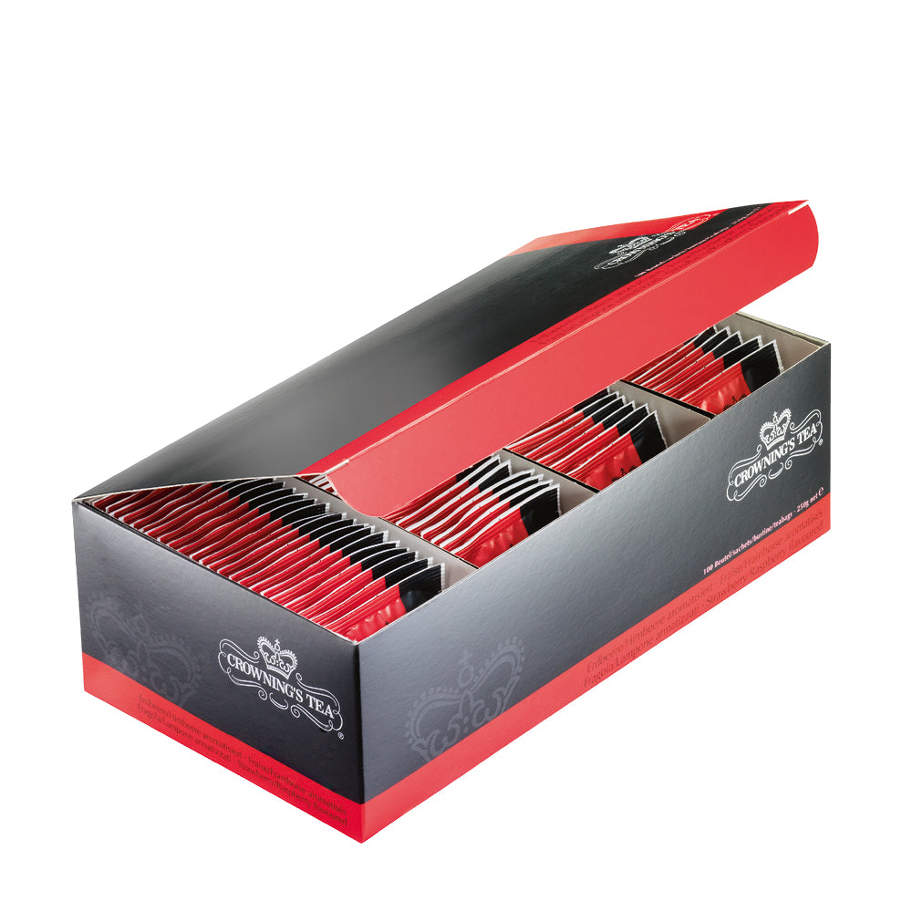 Crowning’s Tea Früchtetee Himbeere & Erdbeere – Teebeutel 100 Beutel