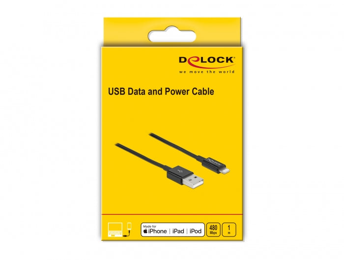 DeLOCK Daten- & Ladekabel – USB-A auf Lightning 1 m, MFi zertifiziert – für iPhone/iPad