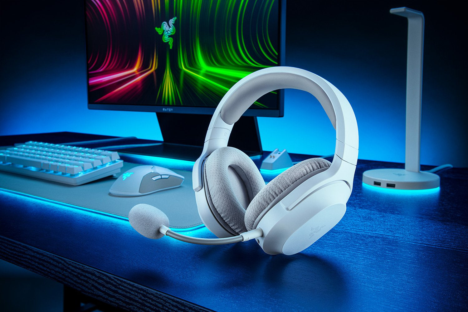 Razer Barracuda X – Gaming-Headset, Over-Ear – Bluetooth, Virtual 7.1, Abnehmbares Mikrofon – Weiss