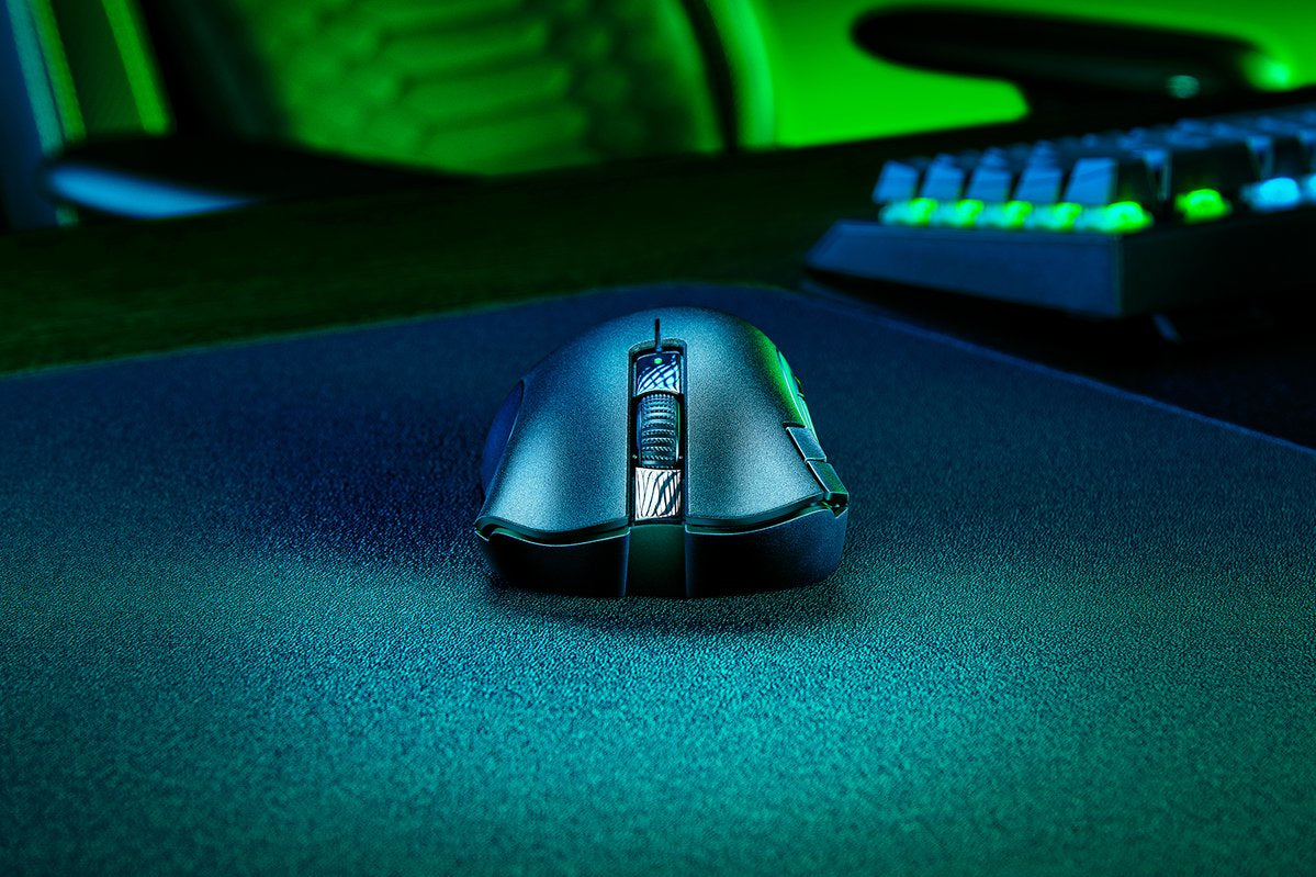 Razer DeathAdder V2 HyperSpeed Gaming-Maus – kabellos, 14'000 dpi, 7 Tasten, für Rechtshänder, schwarz