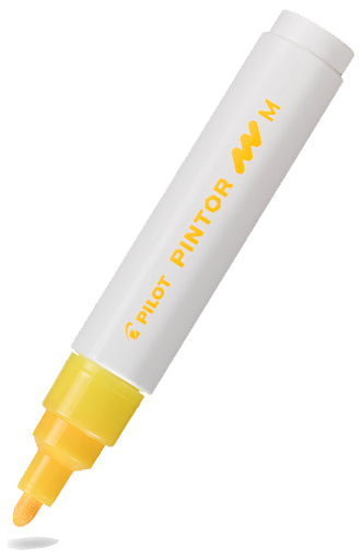 Pilot Pigment-Marker Pintor – Rundspitze 1,5-2,2 mm – Neonapricot – Für dunkles Papier geeignet