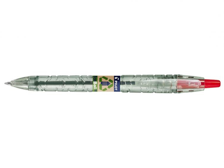 Pilot B2P Ecoball Kugelschreiber – Rot, Spitze 1,0 mm, Druckmechanik, Kunststoff, nachfüllbar