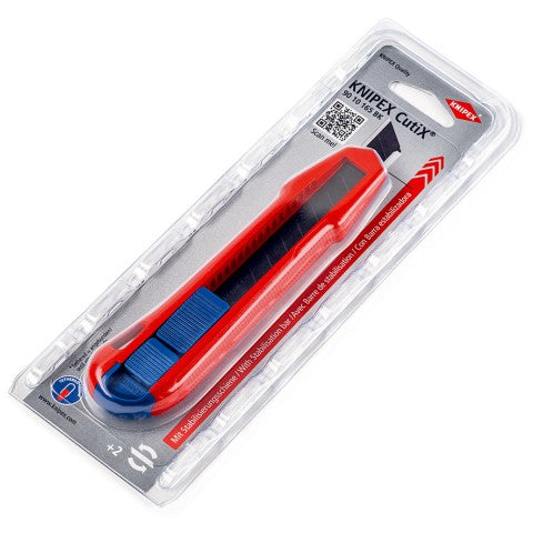 Knipex CutiX Cutter Universalmesser – 165 mm, Klingenarretierung, Aluminiumgehäuse, inkl. 1 Klinge