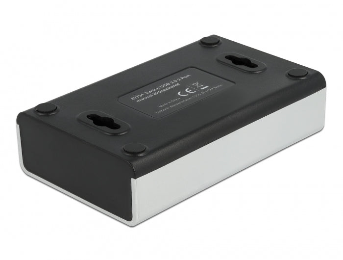 DeLOCK USB-Adapter 2× USB-B auf USB-A – USB 2.0 (480 Mbit/s) – Manuell, Kunststoff – Schwarz/Silber
