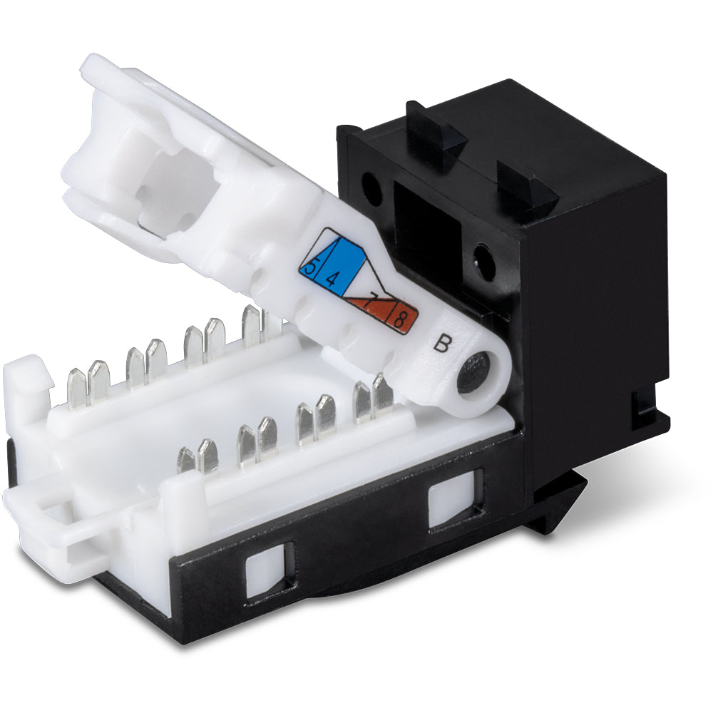 TRENDnet TC-K50C6BK – Cat6 Keystone-Buchse (50er Pack) – RJ-45, abgewinkelt, schwarz