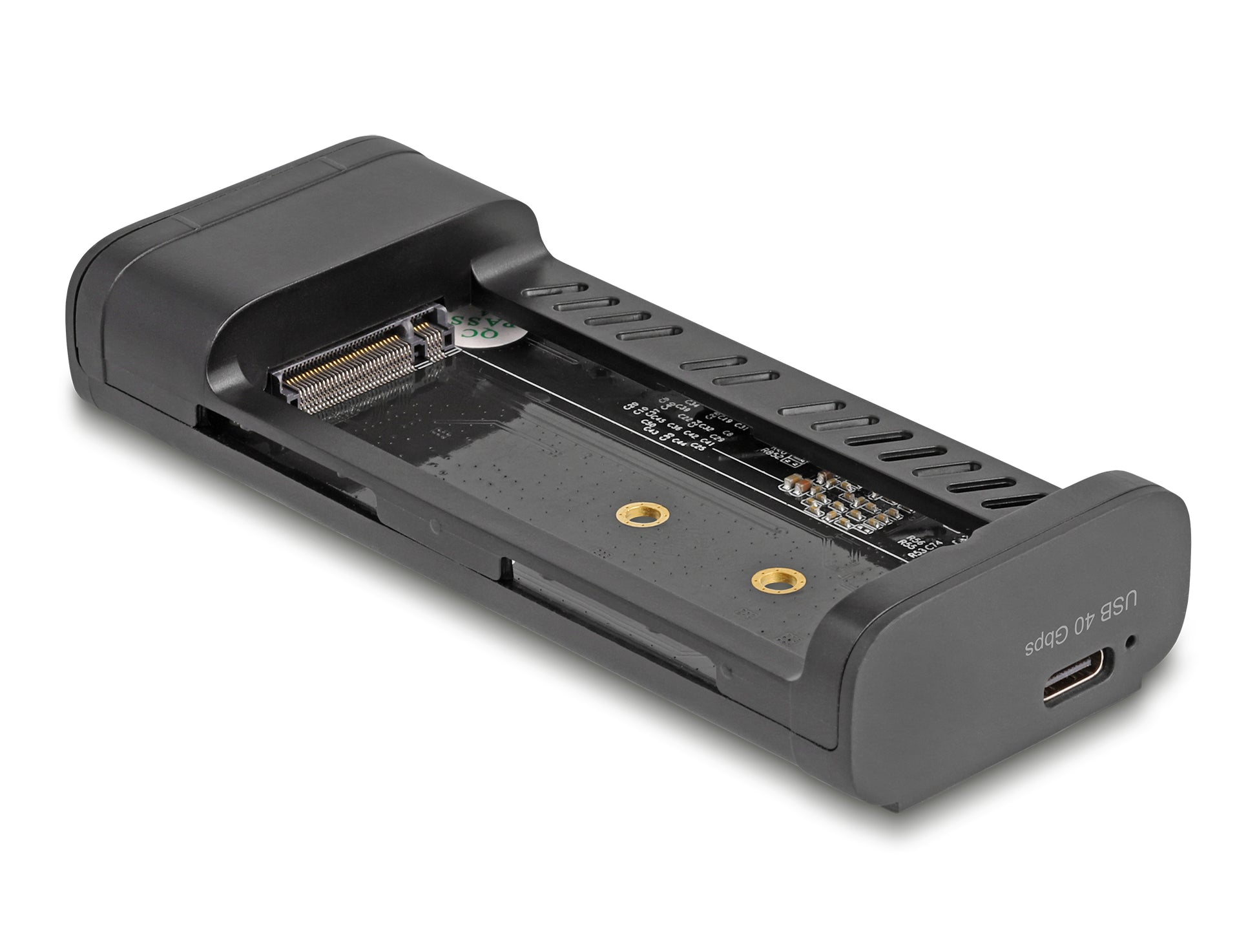 DeLOCK M.2 NVMe SSD-Gehäuse – 1-Bay M.2, USB4 40 Gbit/s, Thunderbolt 4, für M.2 NVMe (PCIe)