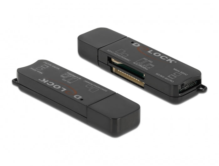 DeLOCK 91757 Kartenleser – SD, microSD, Memory Stick und andere – USB-A 3.2 Gen 1 – 5 Gbit/s