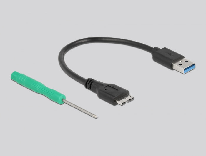 DeLOCK 1-Bay SSD-Gehäuse – USB 3.2 Gen 1 (5 Gbit/s), Micro-USB B, für mSATA