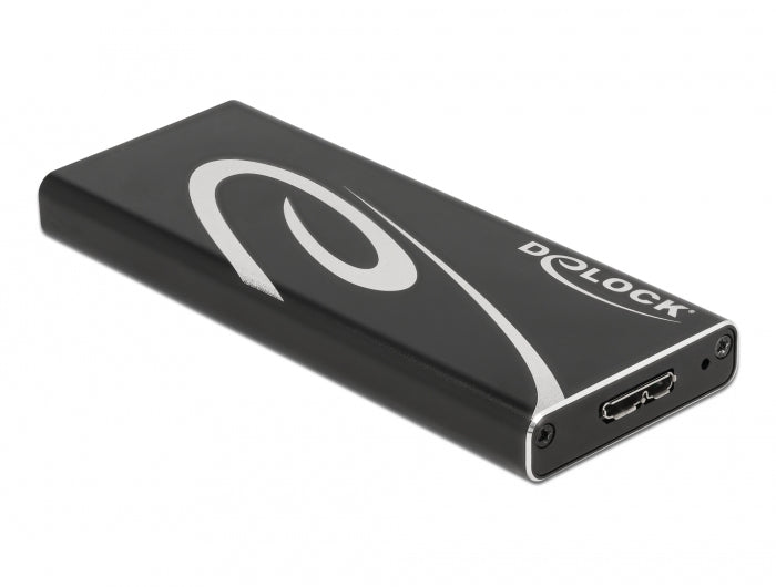 DeLOCK Externes M.2 SSD-Gehäuse – 1-Bay – USB 3.2 Gen 2 (Micro-USB B), für M.2 SATA (Key B)