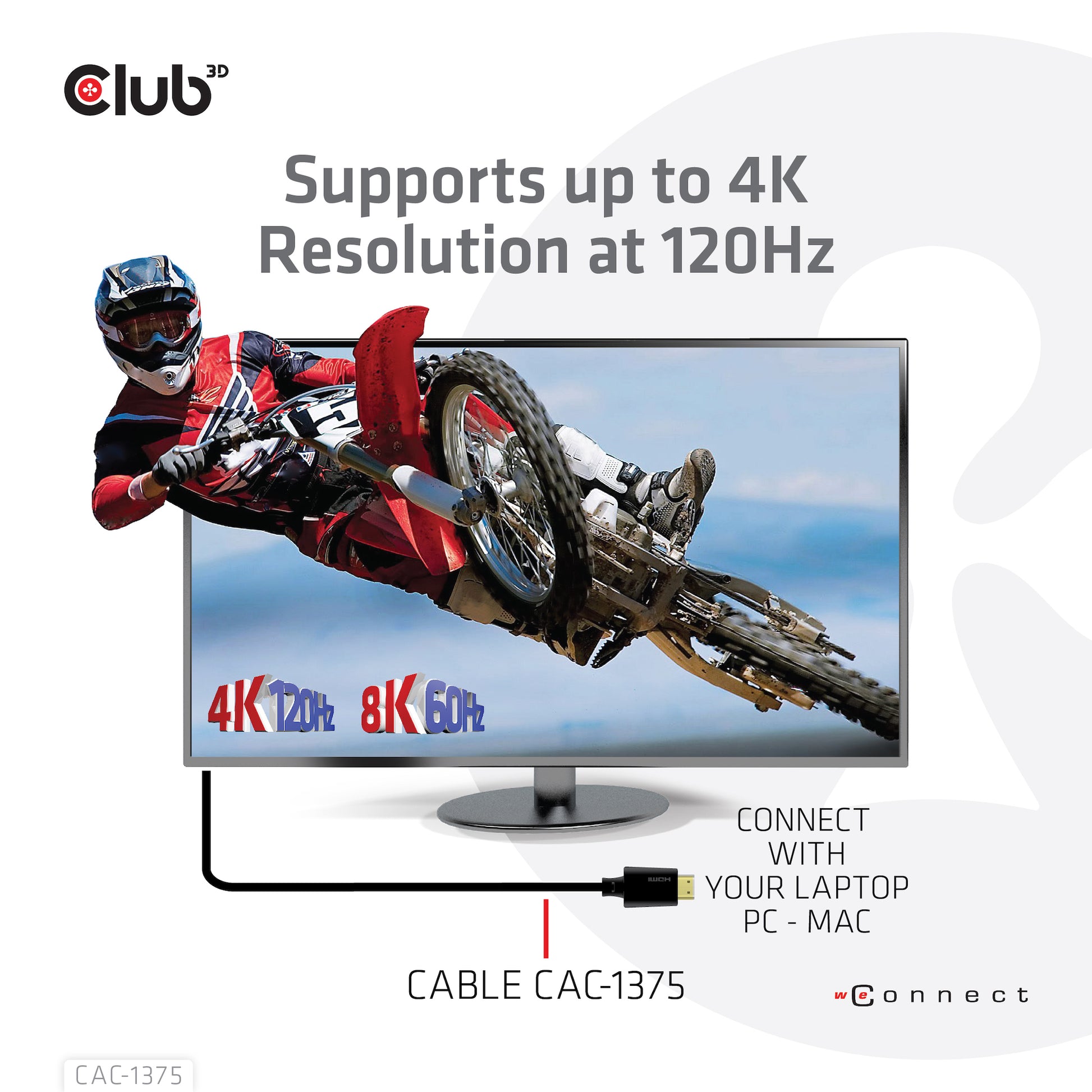 CLUB3D Club 3D HDMI Kabel HDMI 2.1 8K 60 Hz – 5 m – ARC – für Windows, Mac