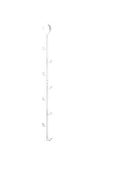Yamazaki YA07647 Wandgarderobe 8 Haken – Metall – Weiss – 60 × 540 × 50 mm