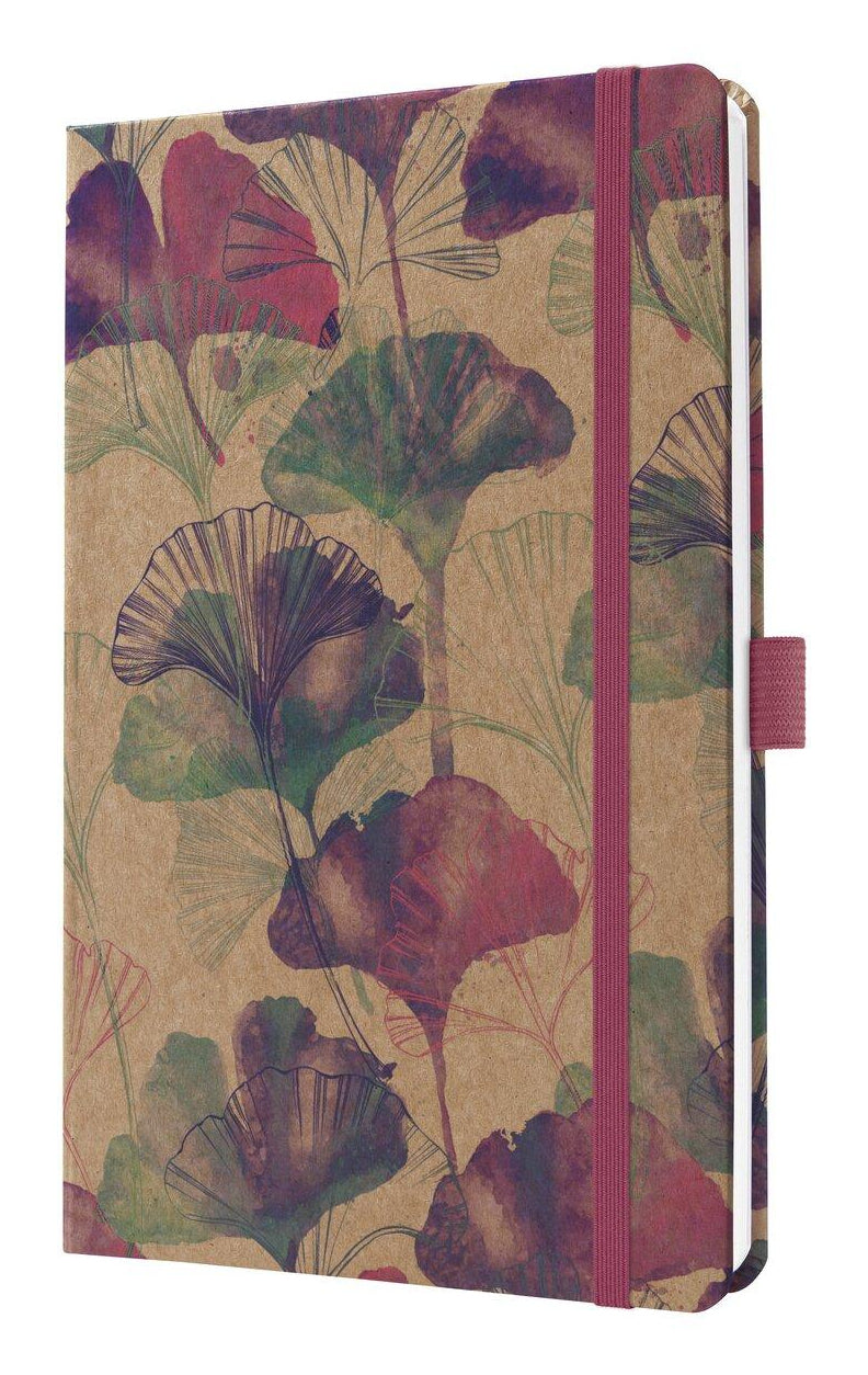 Sigel JOLIE Pure Agenda – 1 Woche/2 Seiten, gebunden, A5, 2026, mehrsprachig, Sunlight Ginkgo, FSC