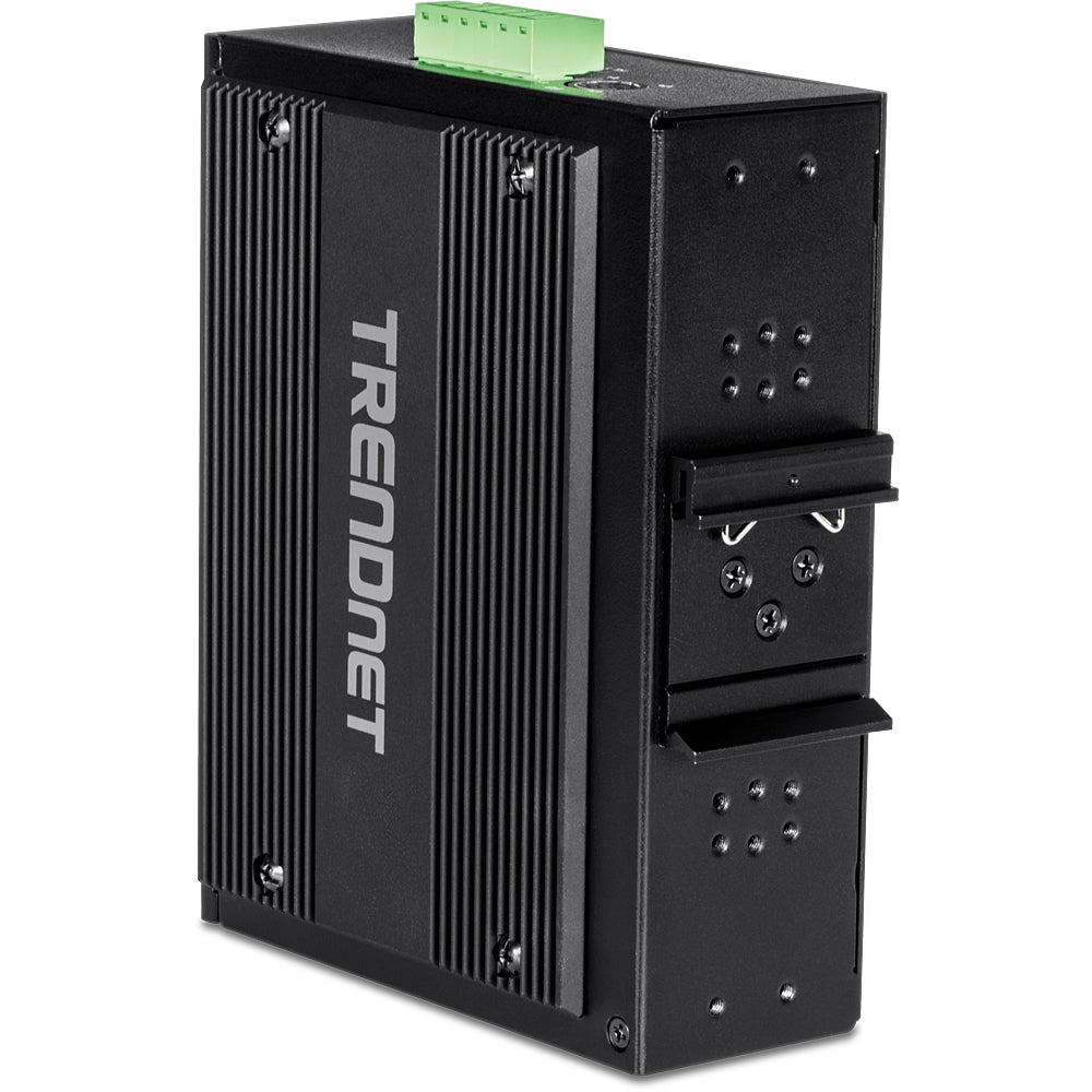 TRENDnet TI-BG104 – Unmanaged Switch – 8× 1G, 2× Combo (SFP/RJ-45), PoE++, PoE-Budget 360 W, DIN-Rail