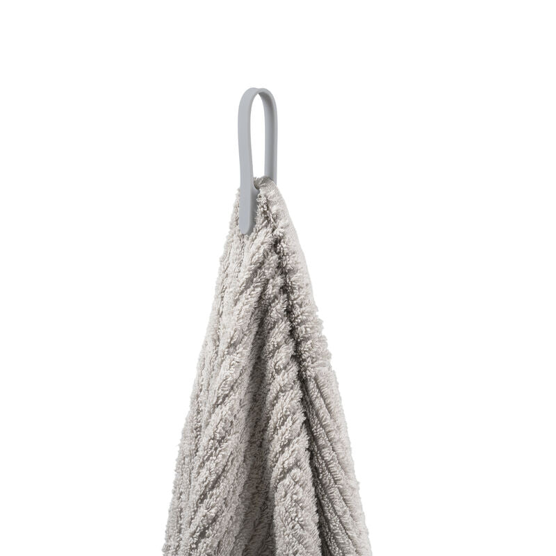 Zone Denmark Handtuchhalter Loop – 1,8×1,0×9 cm, Silikon, Magnet, Grau, 2er-Set