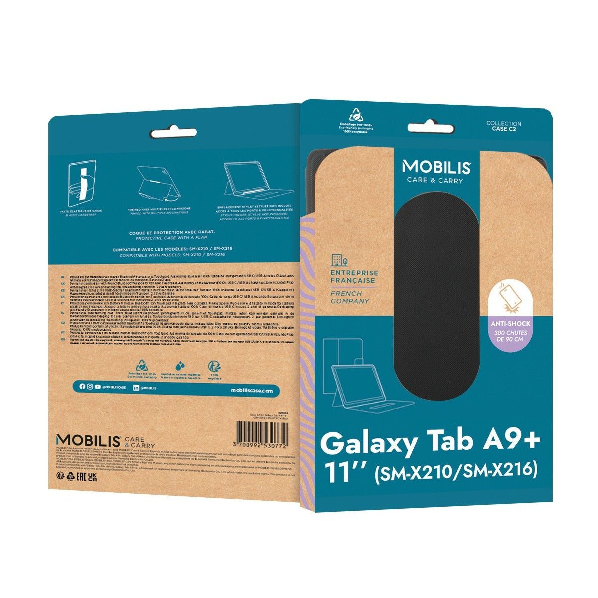 Mobilis Tablet-Hülle für Samsung Galaxy Tab A9+ 11" (SM-X210 / SM-X216) – Schwarz