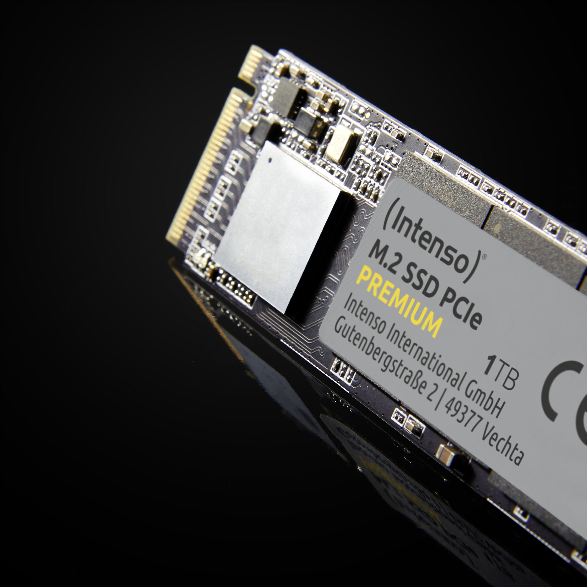 Intenso M.2 SSD Premium 500 GB – M.2 2280, PCIe 3.0 x4, NVMe 1.3, 2'100/1'700 MB/s