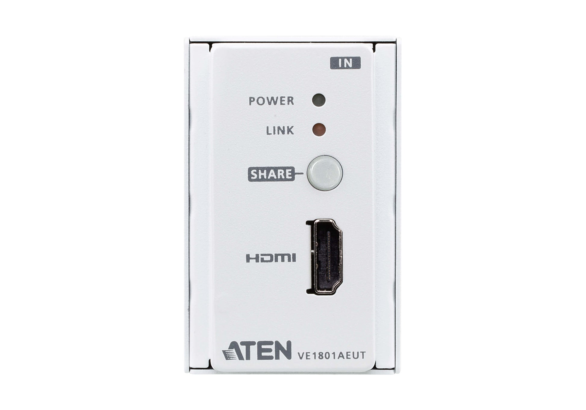ATEN VE1801AEUT – HDBaseT HDMI Wandplatte (TX), 1× HDMI Eingang / 1× HDBaseT, 4K@60 Hz, 70 m, PoH, HDCP 2.2