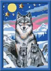 Ravensburger Malset Malen nach Zahlen Wonderful Wolf Family – ab 9 Jahren – 1 Seite – 130 × 180 mm