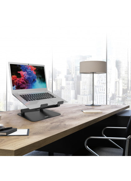 Port Designs Laptop-Ständer – bis 15,6", höhenverstellbar, neigbar 0–90° – Schwarz