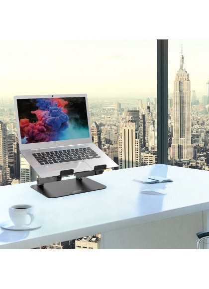 Port Designs Laptop-Ständer – bis 15,6", höhenverstellbar, neigbar 0–90° – Schwarz